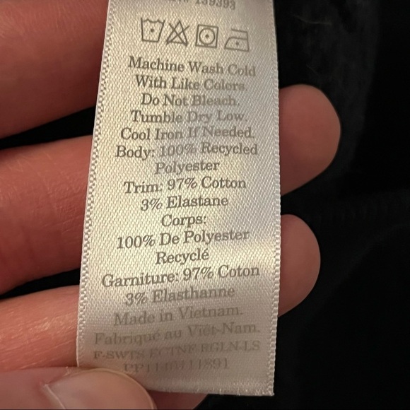 Everlane ReNew Fleece Raglan Sweatshirt Women’s Size Extra Small - Picture 7 of 7